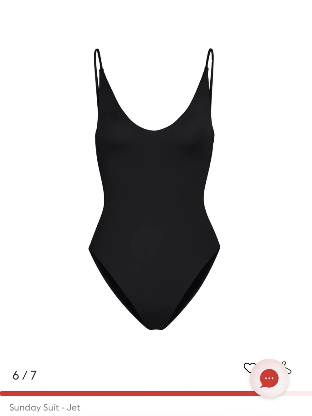 Left On Friday Black Sunday Suit.  One-Piece Swimsuit with Low Bust Coverage.